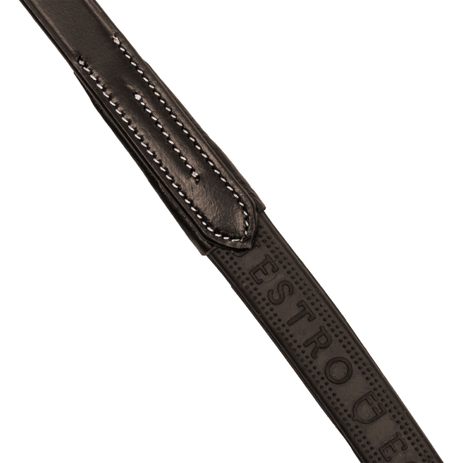 Riendas de goma con grip en relieve y acabados en plata Equestro - Marrón oscuro
