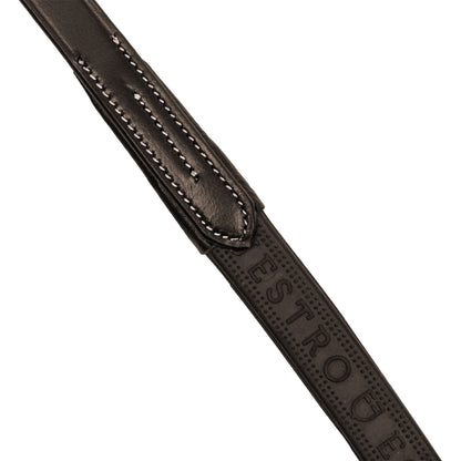 Riendas de goma con grip en relieve y acabados en plata Equestro - Marrón oscuro