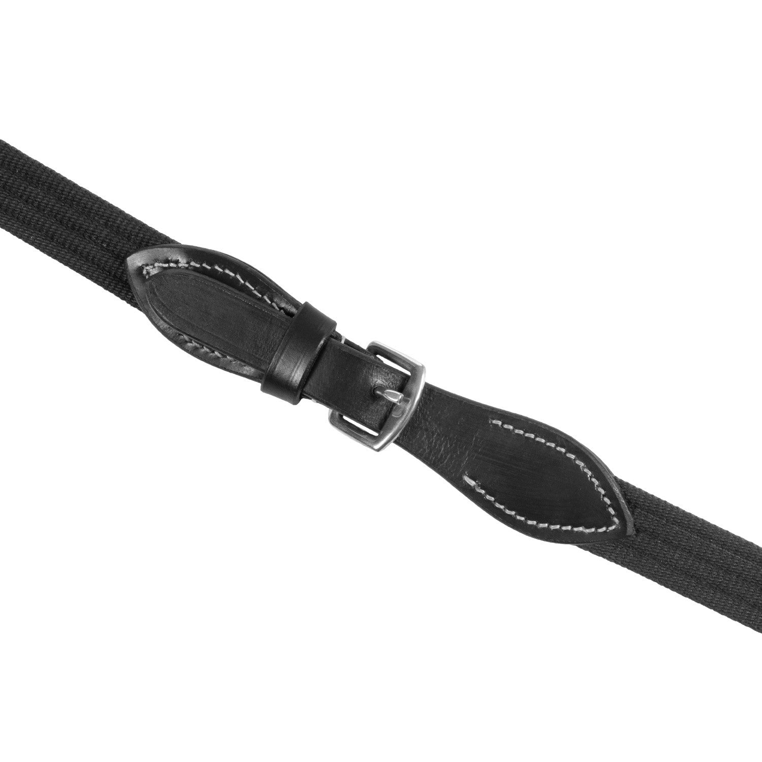 Riendas de cuero sioux con correa Equestro - Negro
