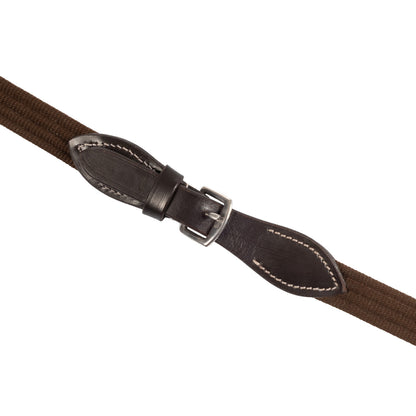 Riendas de cuero sioux con correa Equestro - Marrón oscuro