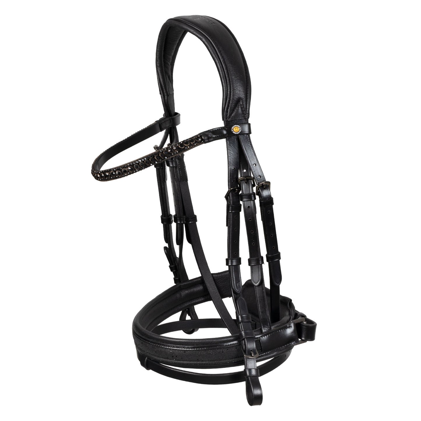Brida de cuero elegante de doma Equestro