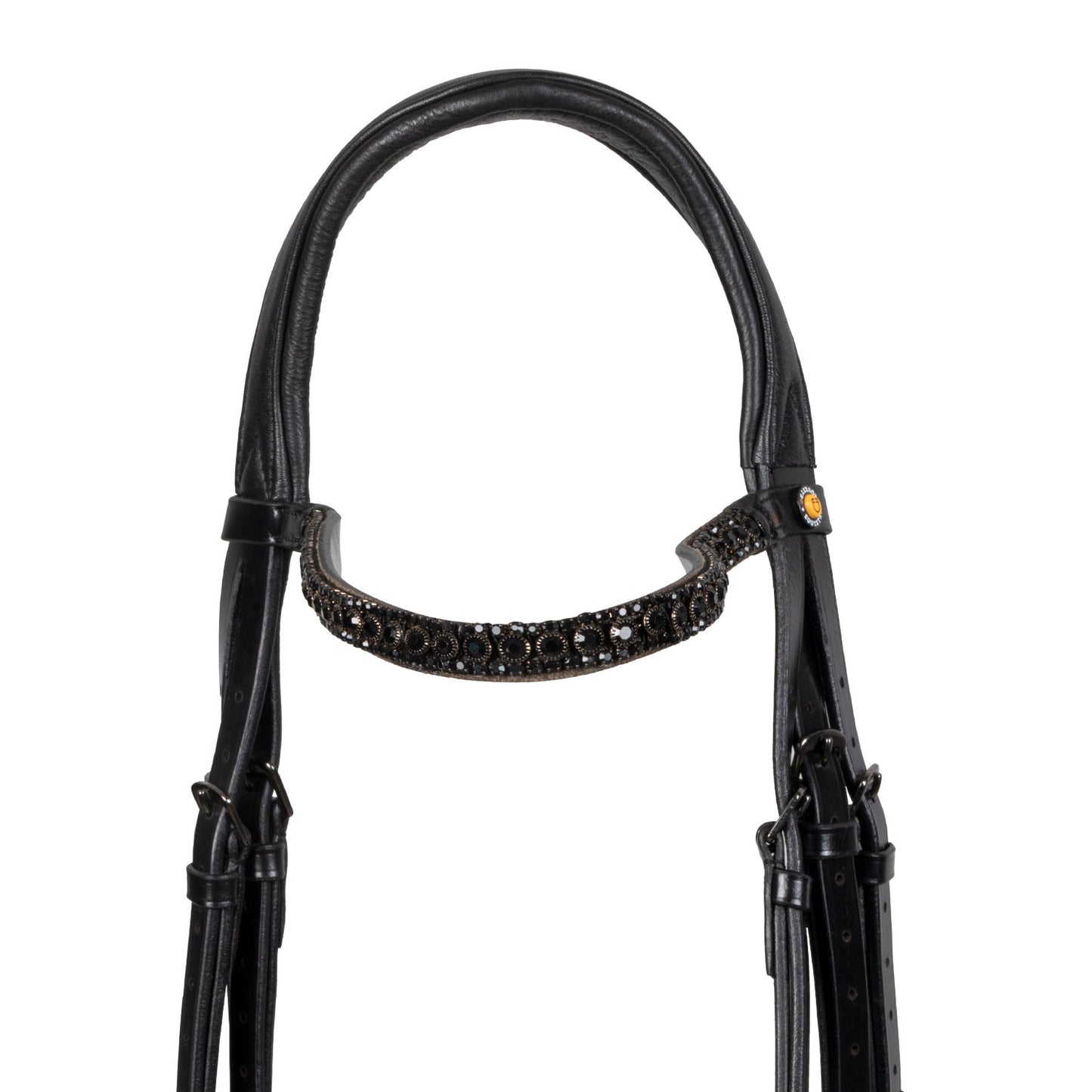 Brida de cuero elegante de doma Equestro - Negro