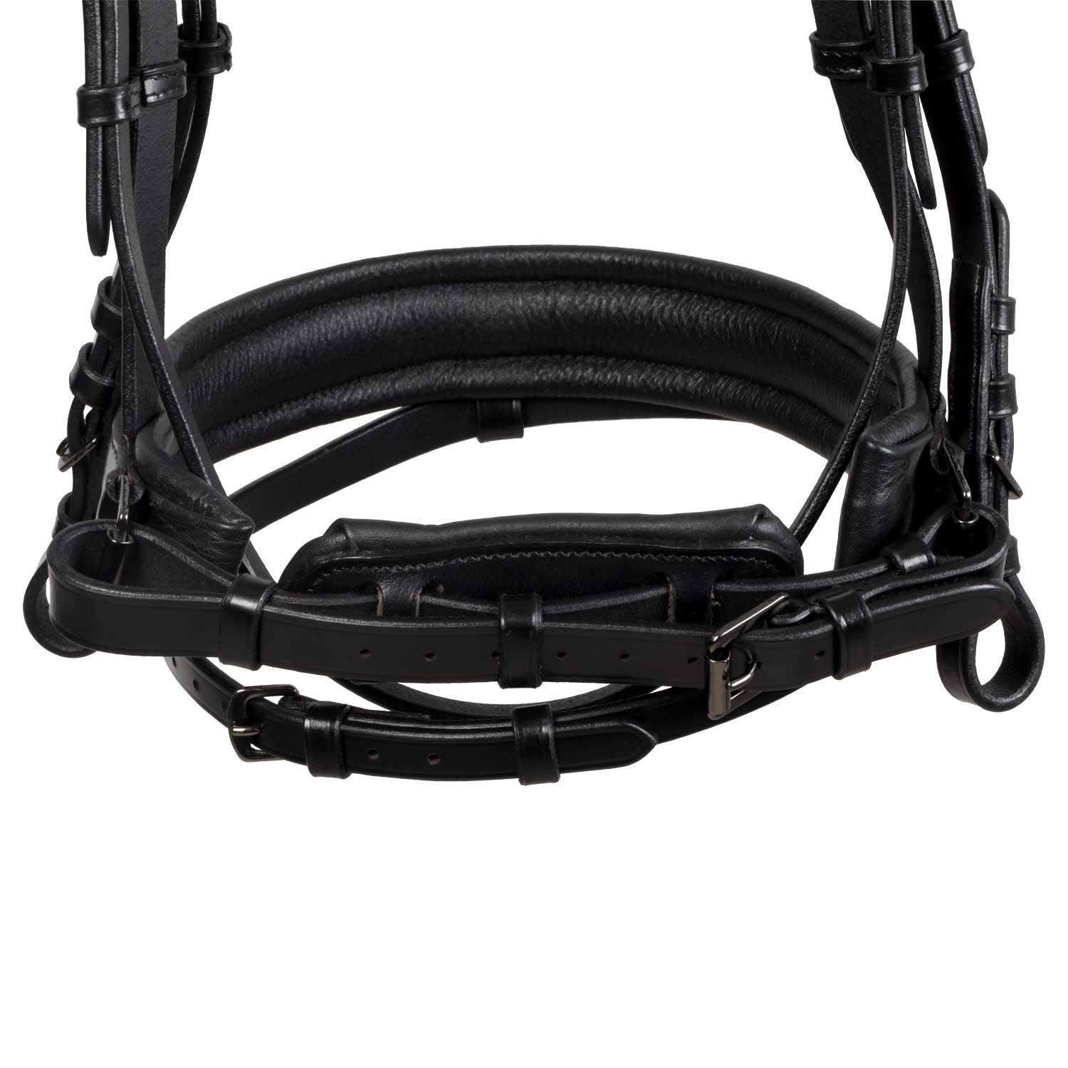 Brida de cuero elegante de doma Equestro - Negro