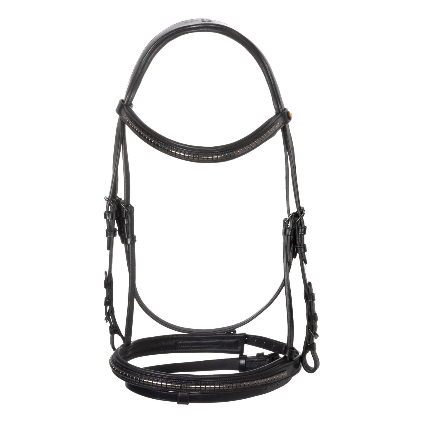 Brida inglesa negra de cuero Equestro - Negro