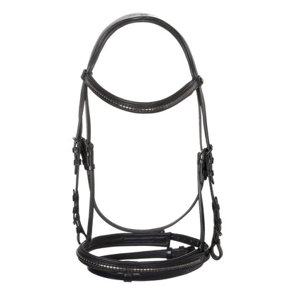 Brida inglesa negra de cuero Equestro - Negro