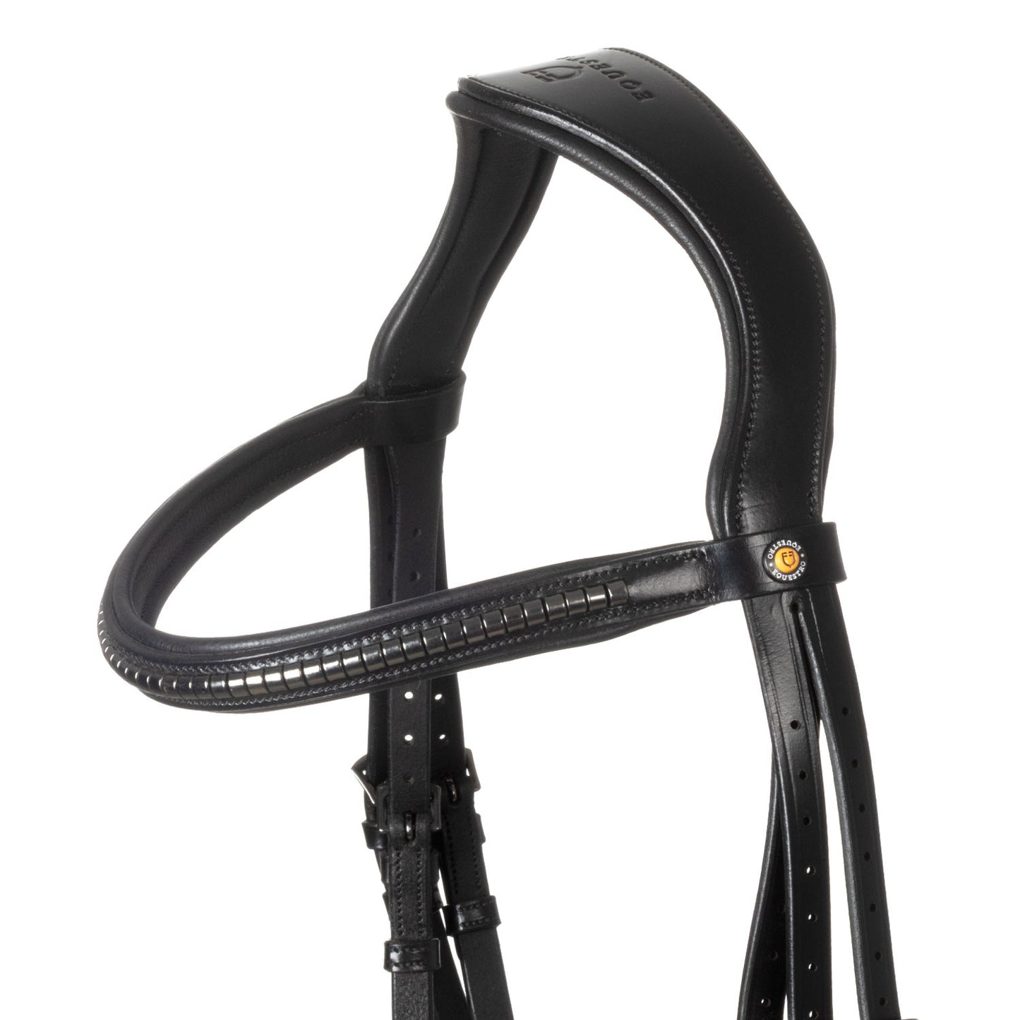 Brida inglesa negra de cuero Equestro - Negro