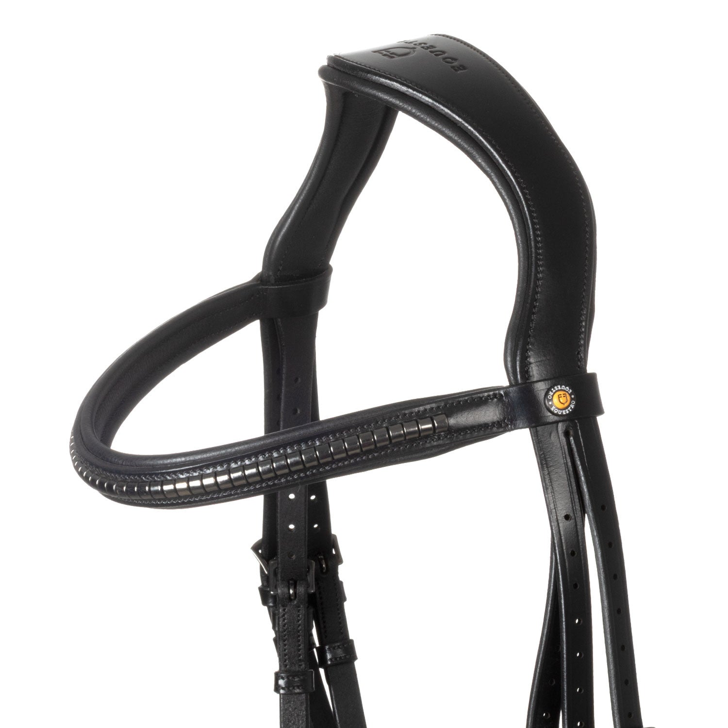 Brida inglesa negra de cuero Equestro - Negro