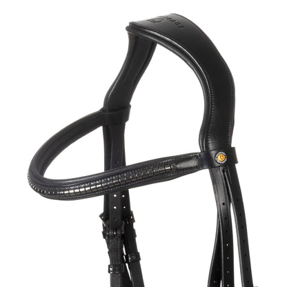 Brida inglesa negra de cuero Equestro - Negro