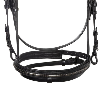 Brida inglesa negra de cuero Equestro - Negro