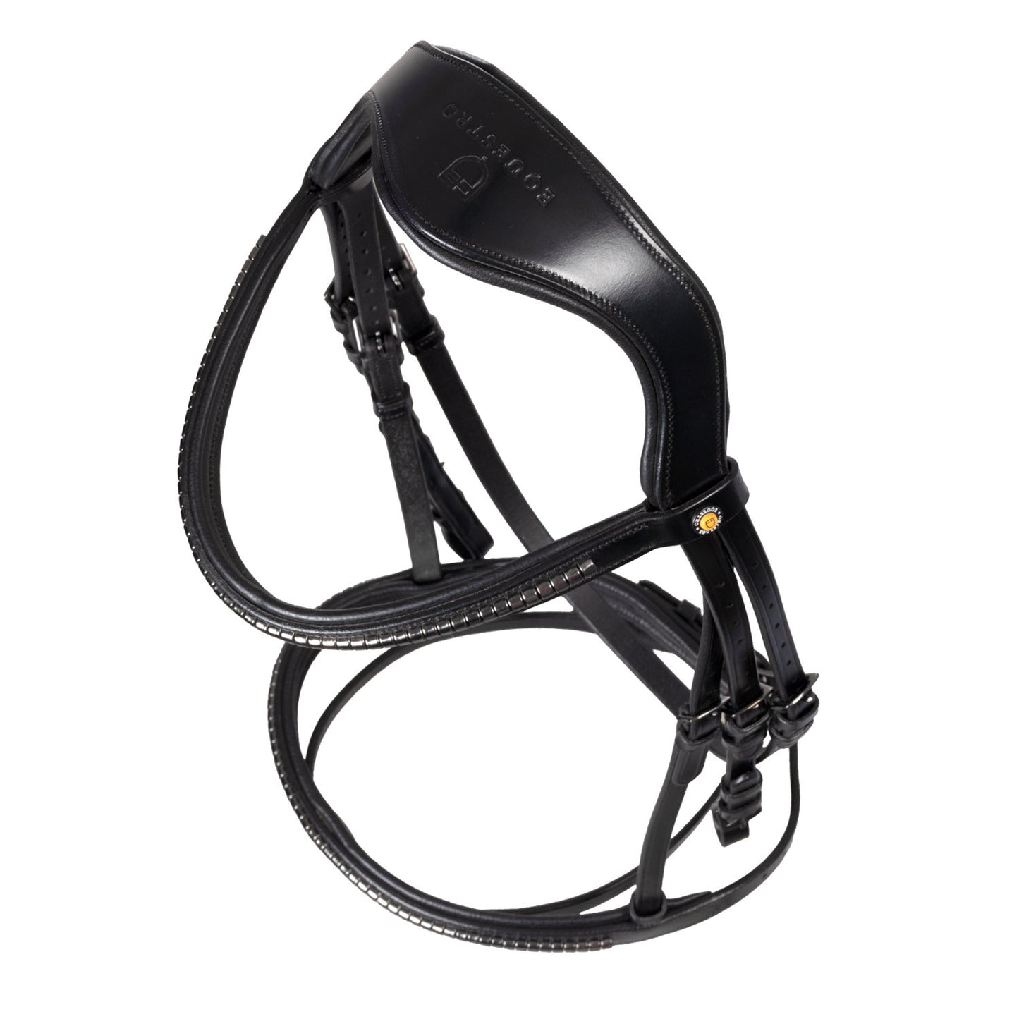 Brida inglesa negra de cuero Equestro - Negro