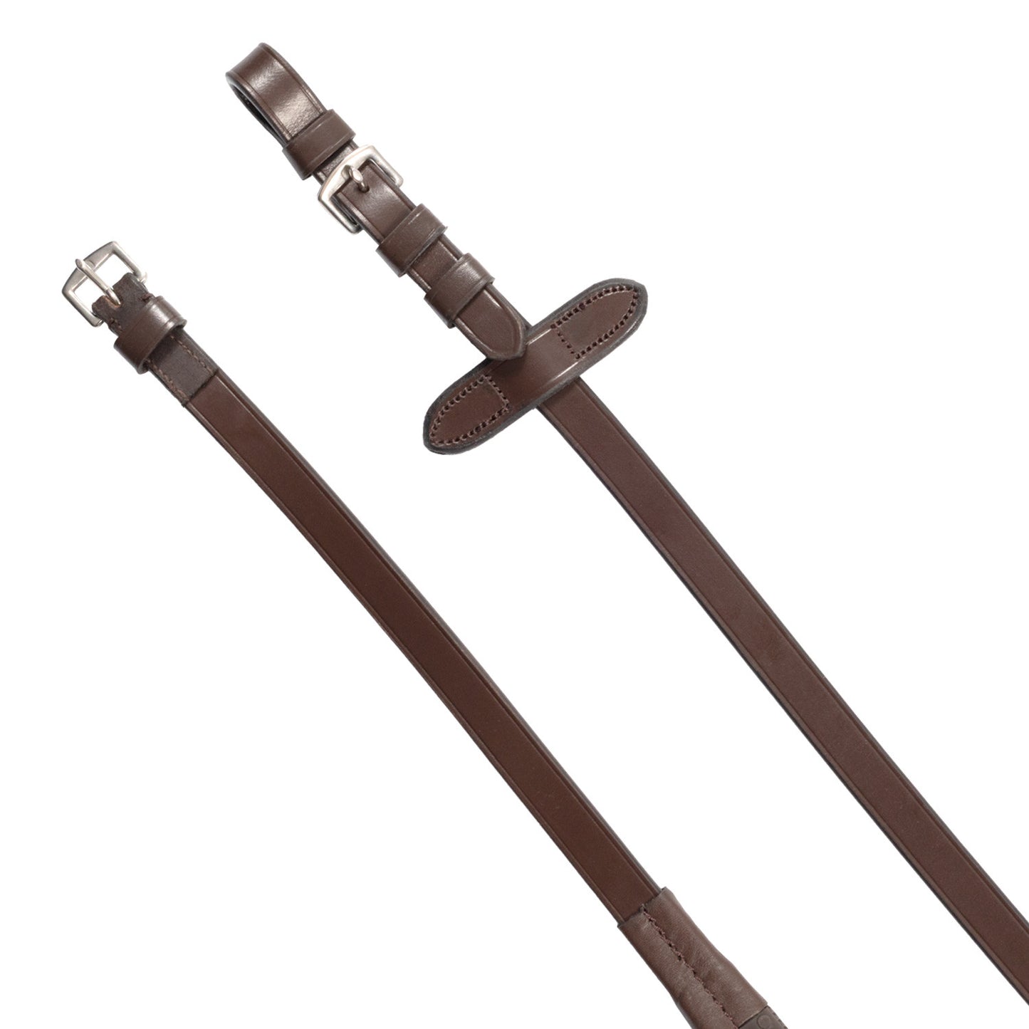 Cabezada inglesa con muserola de forma curva Equestro - Marrón oscuro