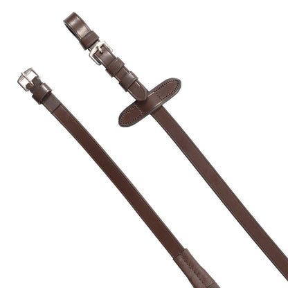 Cabezada inglesa con muserola de forma curva Equestro - Marrón oscuro