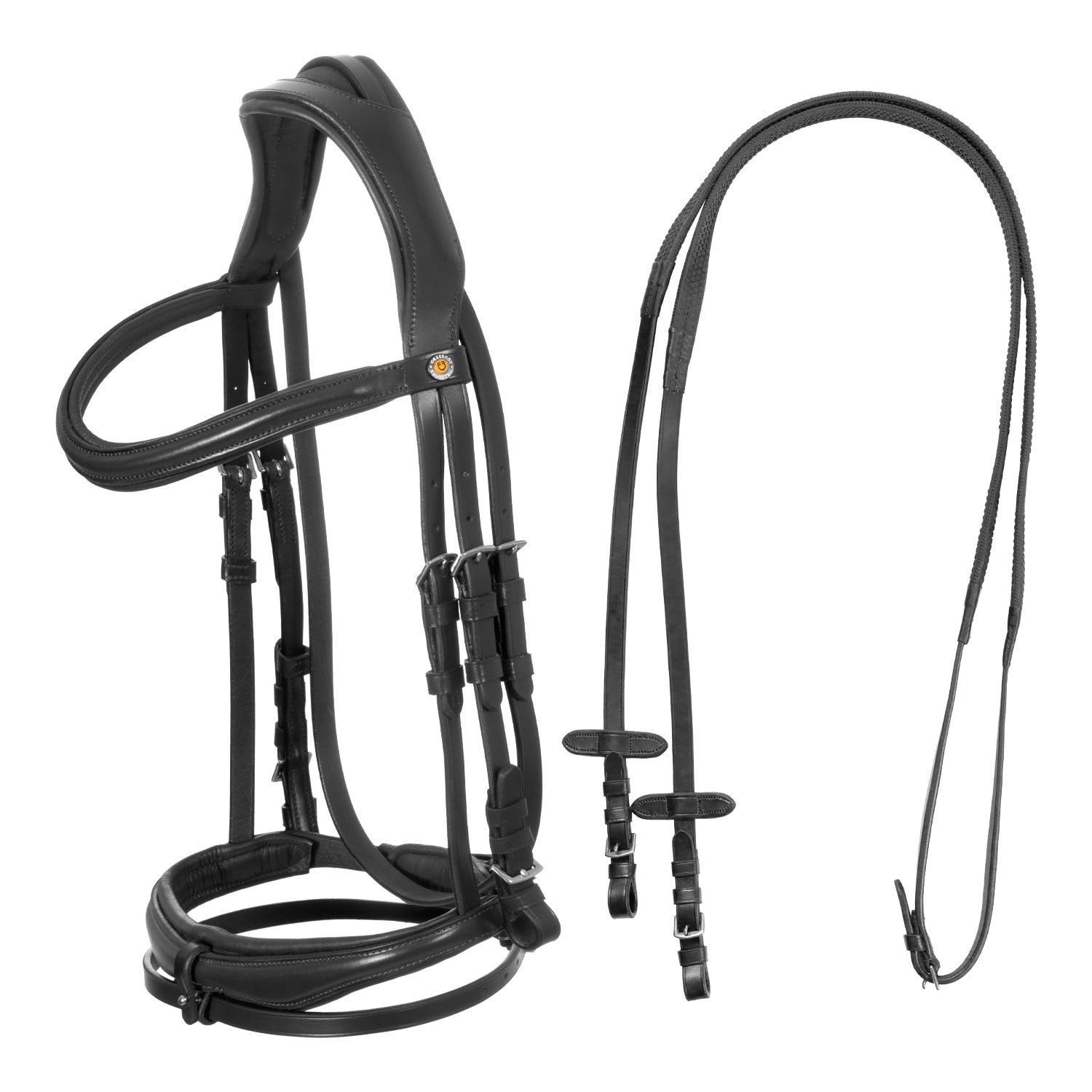 Brida de filete con frontal ancho y en forma Equestro