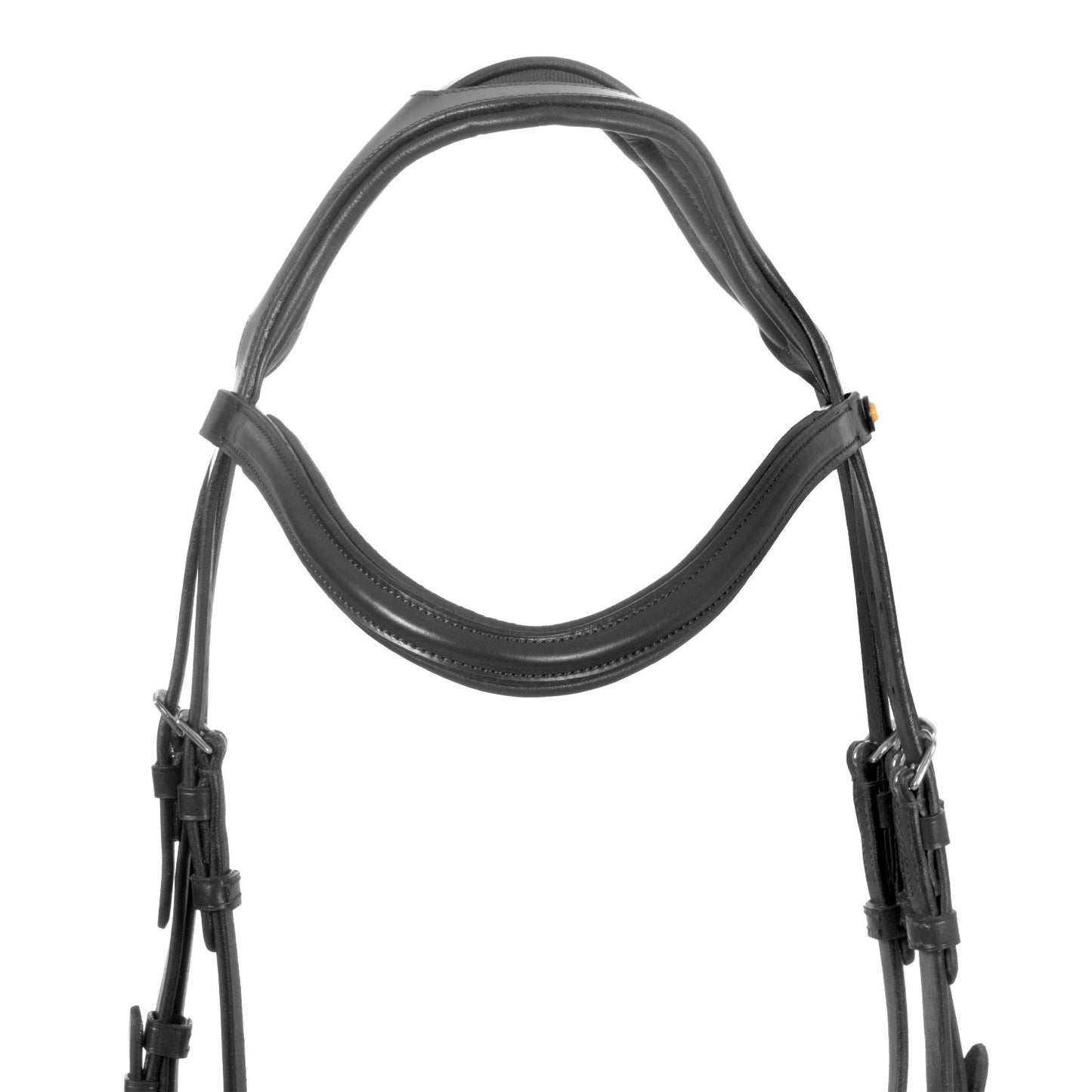 Brida de filete con frontal ancho y en forma Equestro - Negro