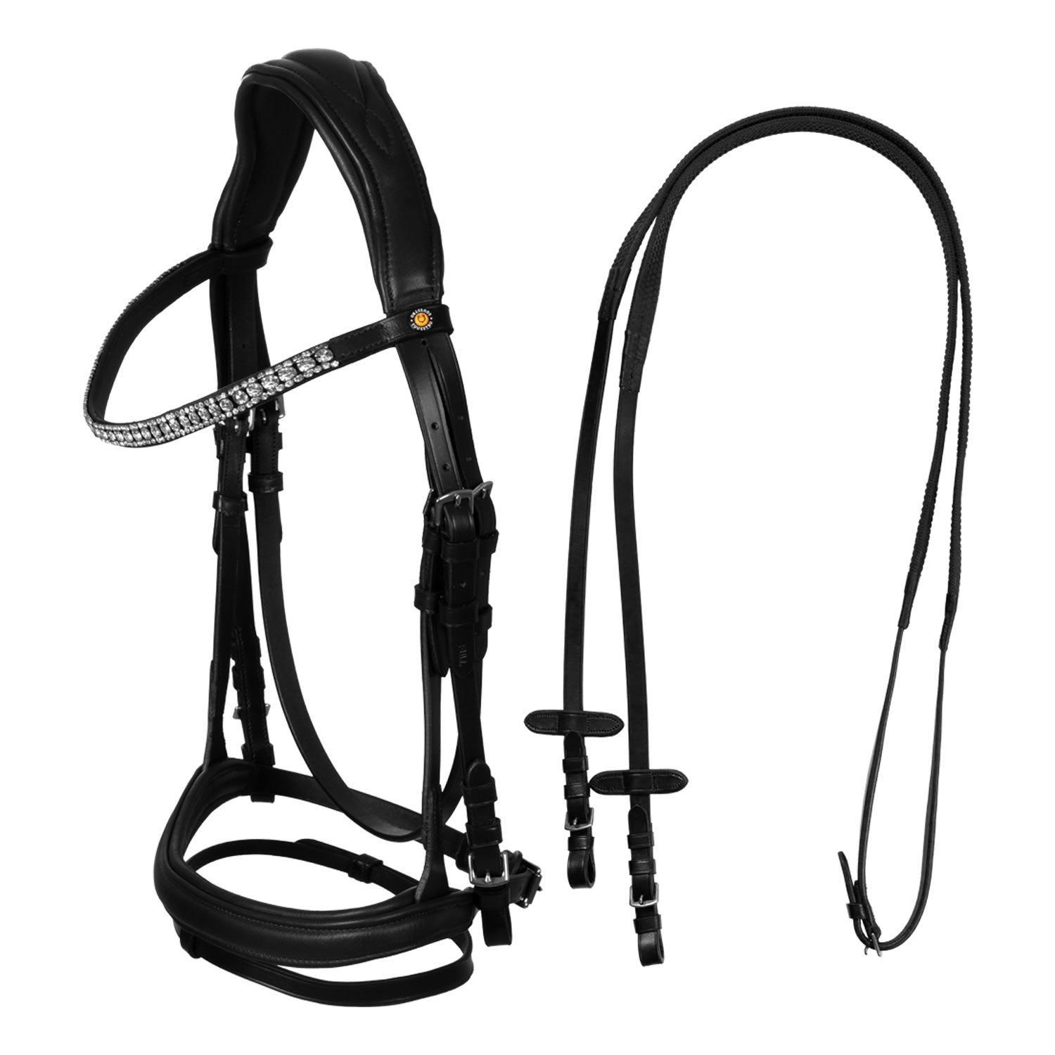 Cabezada tipo filete con cubierta suave Equestro - Negro