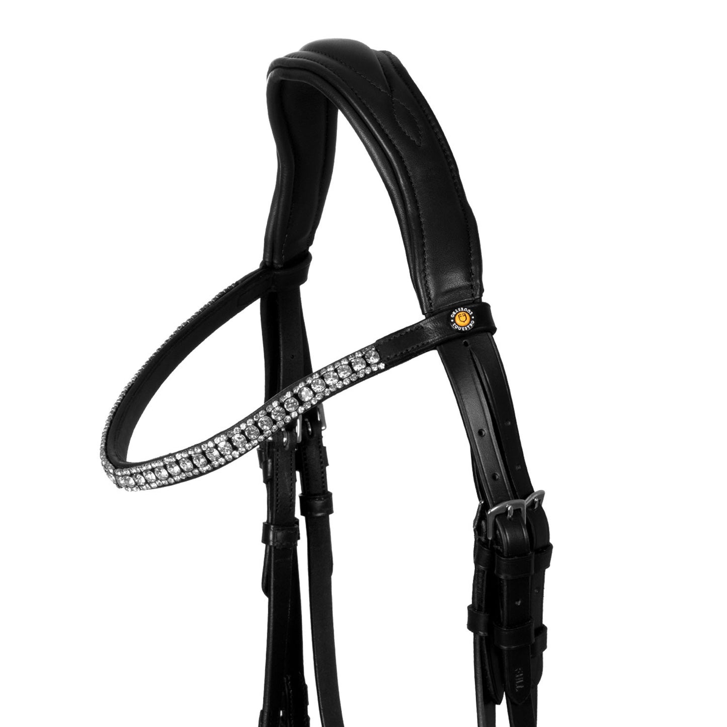Cabezada tipo filete con cubierta suave Equestro - Negro