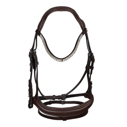 Cabezada tipo filete con cubierta suave Equestro - Marrón oscuro
