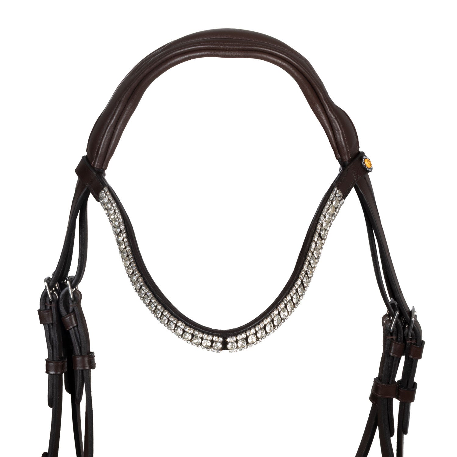 Cabezada tipo filete con cubierta suave Equestro - Marrón oscuro