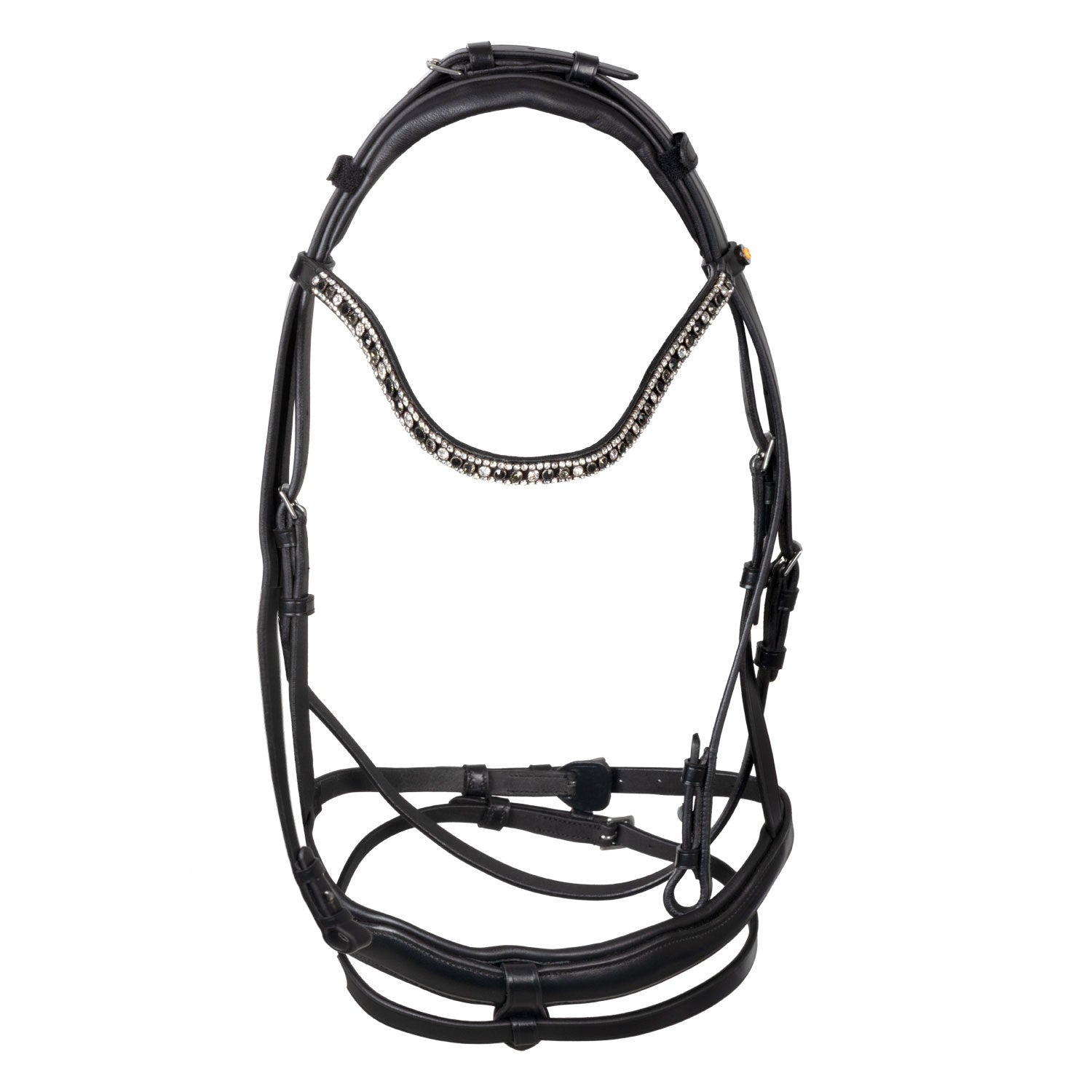 Brida con muserola anatómica Equestro - Negro