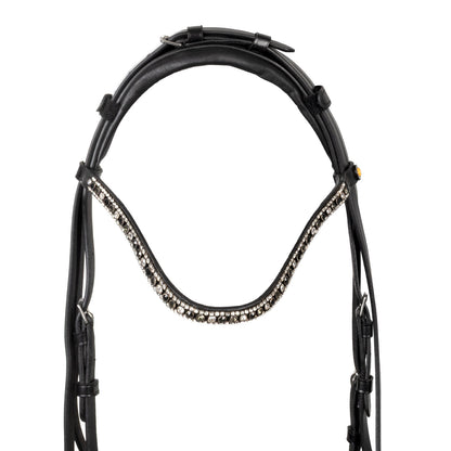 Brida con muserola anatómica Equestro - Negro