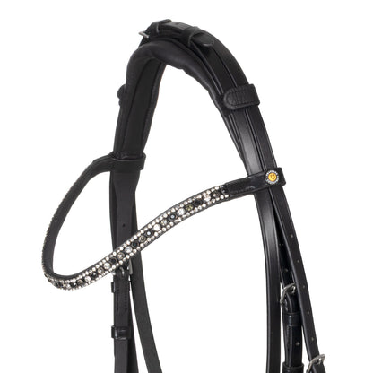 Brida con muserola anatómica Equestro - Negro