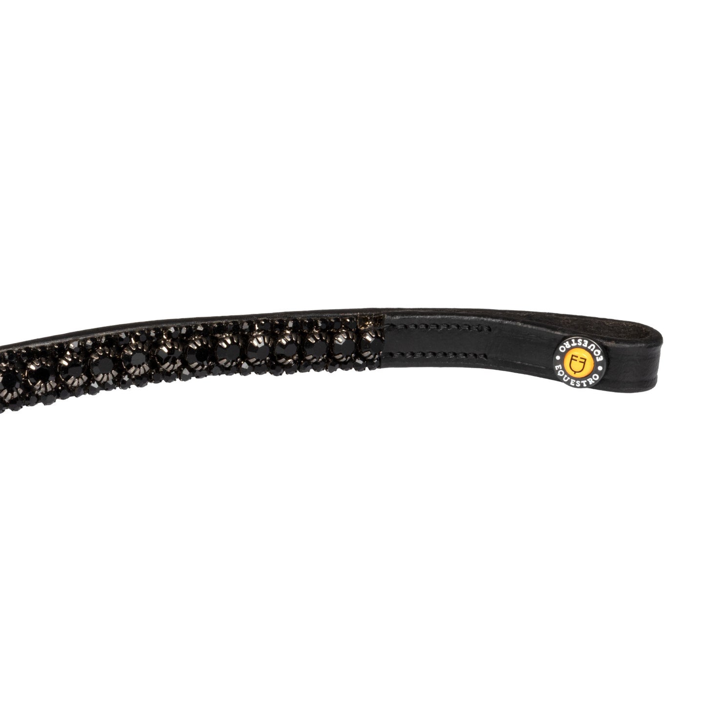 Frontal con triple fila de cristales Equestro - Black/Black