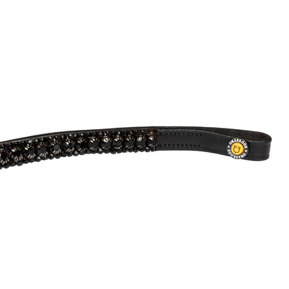 Frontal con triple fila de cristales Equestro - Black/Black