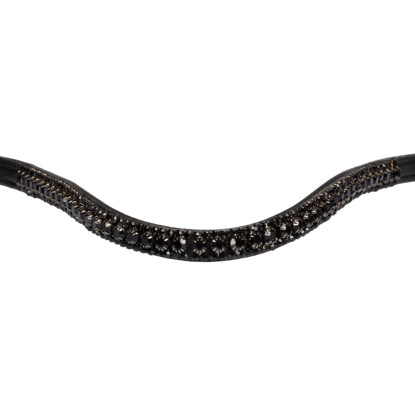 Frontal con triple fila de cristales Equestro - Black/Black