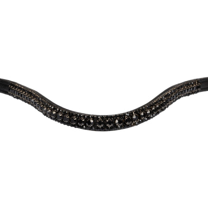 Frontal con triple fila de cristales Equestro - Black/Black