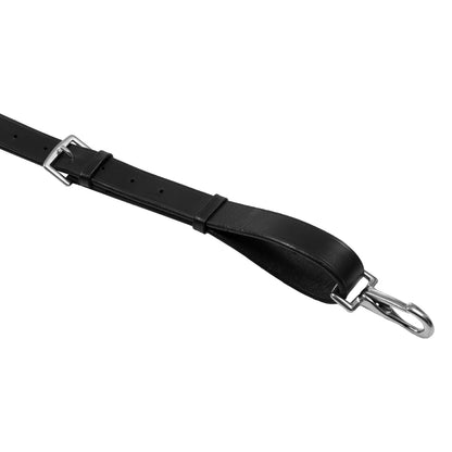 Martingala de collar con costuras plateadas Equestro - Negro