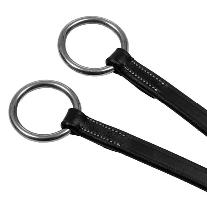 Martingala de collar con costuras plateadas Equestro - Negro
