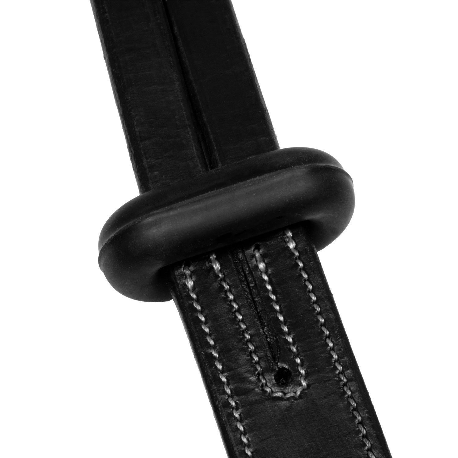 Martingala de collar con costuras plateadas Equestro - Negro