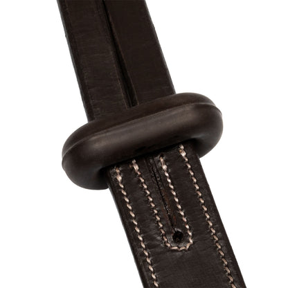 Martingala de collar con costuras plateadas Equestro - Marrón oscuro
