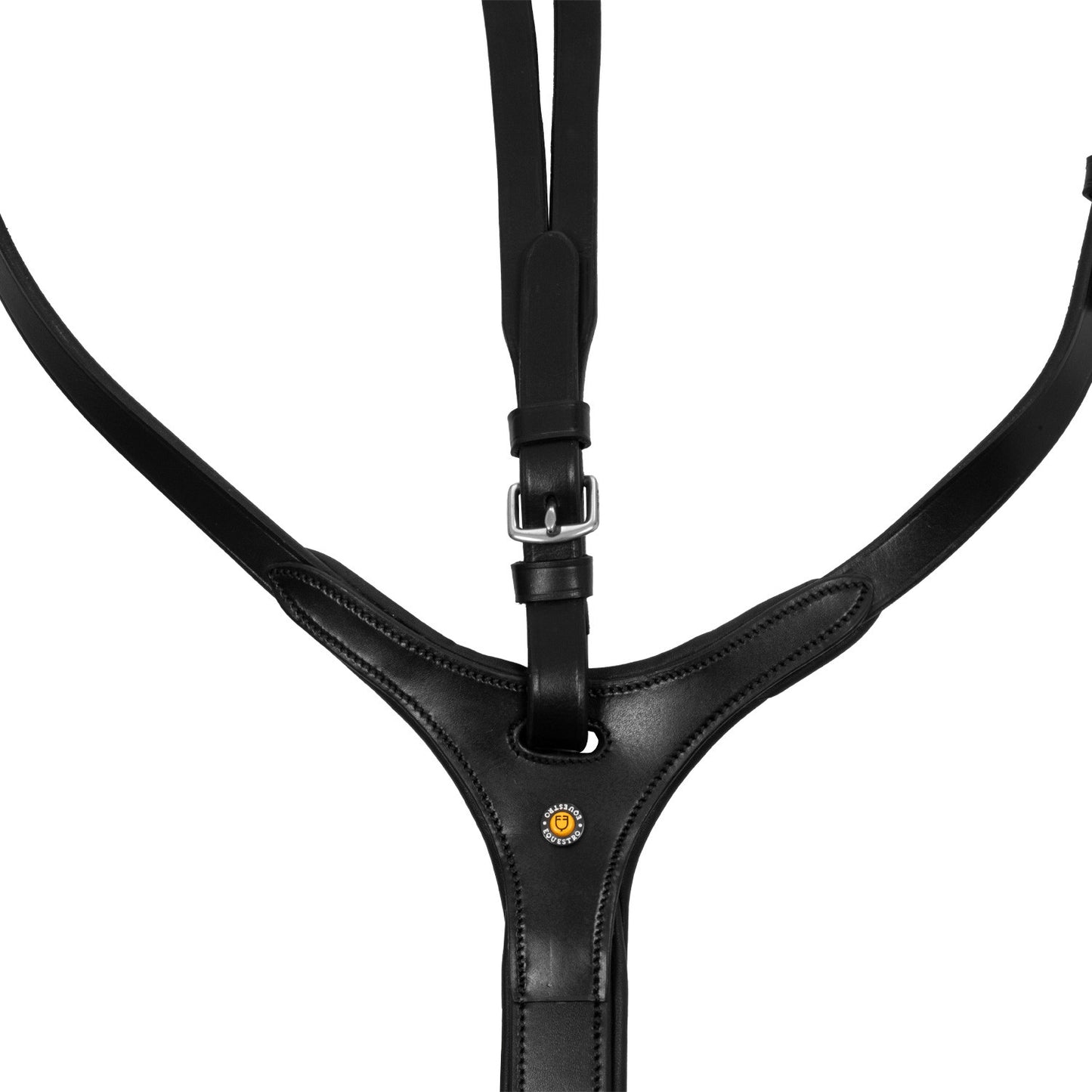 Martingala con hebillas de acero Equestro - Negro