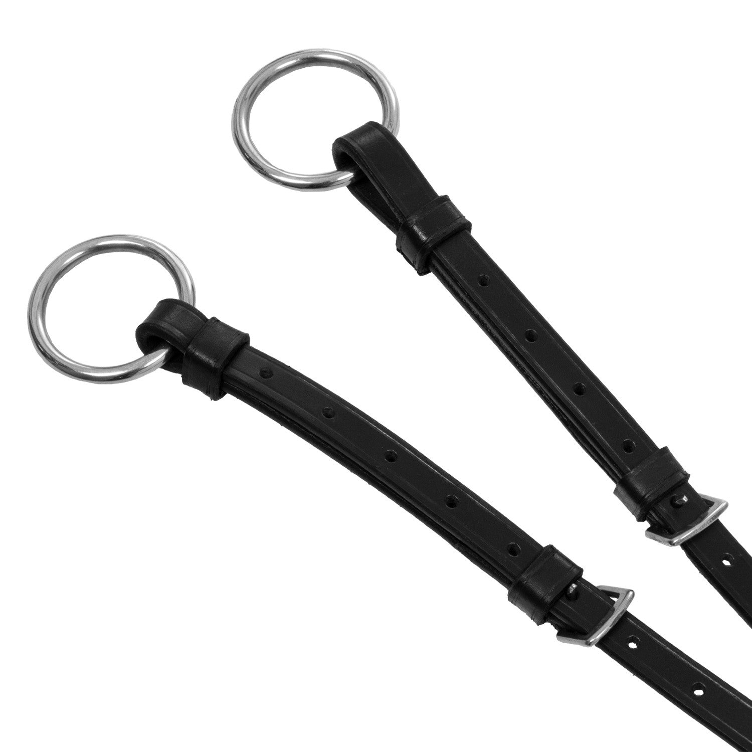 Martingala con hebillas de acero Equestro - Negro