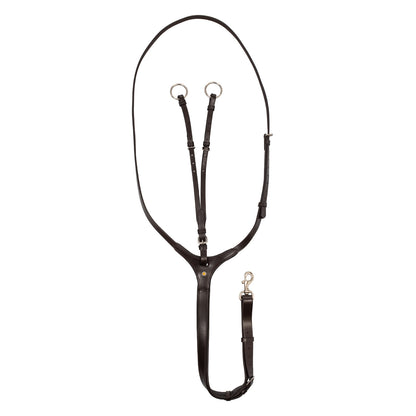 Martingala con hebillas de acero Equestro - Marrón oscuro