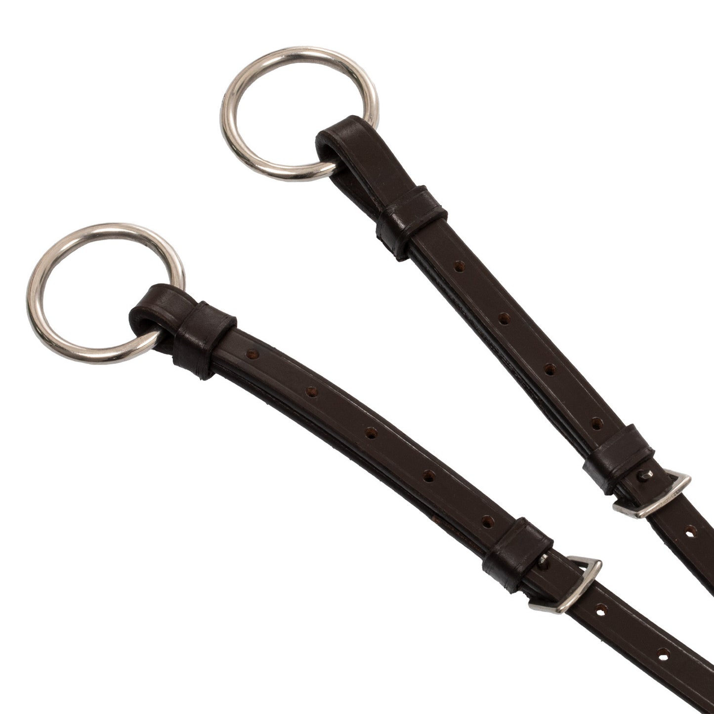 Martingala con hebillas de acero Equestro - Marrón oscuro