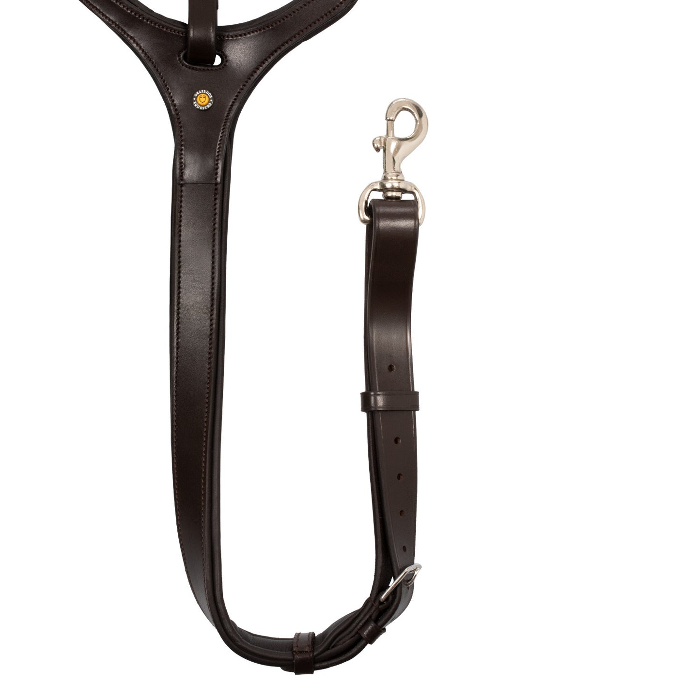 Martingala con hebillas de acero Equestro - Marrón oscuro