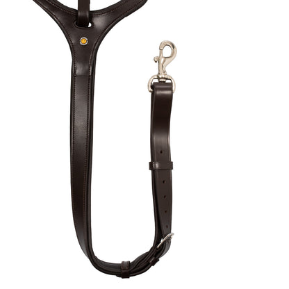 Martingala con hebillas de acero Equestro - Marrón oscuro