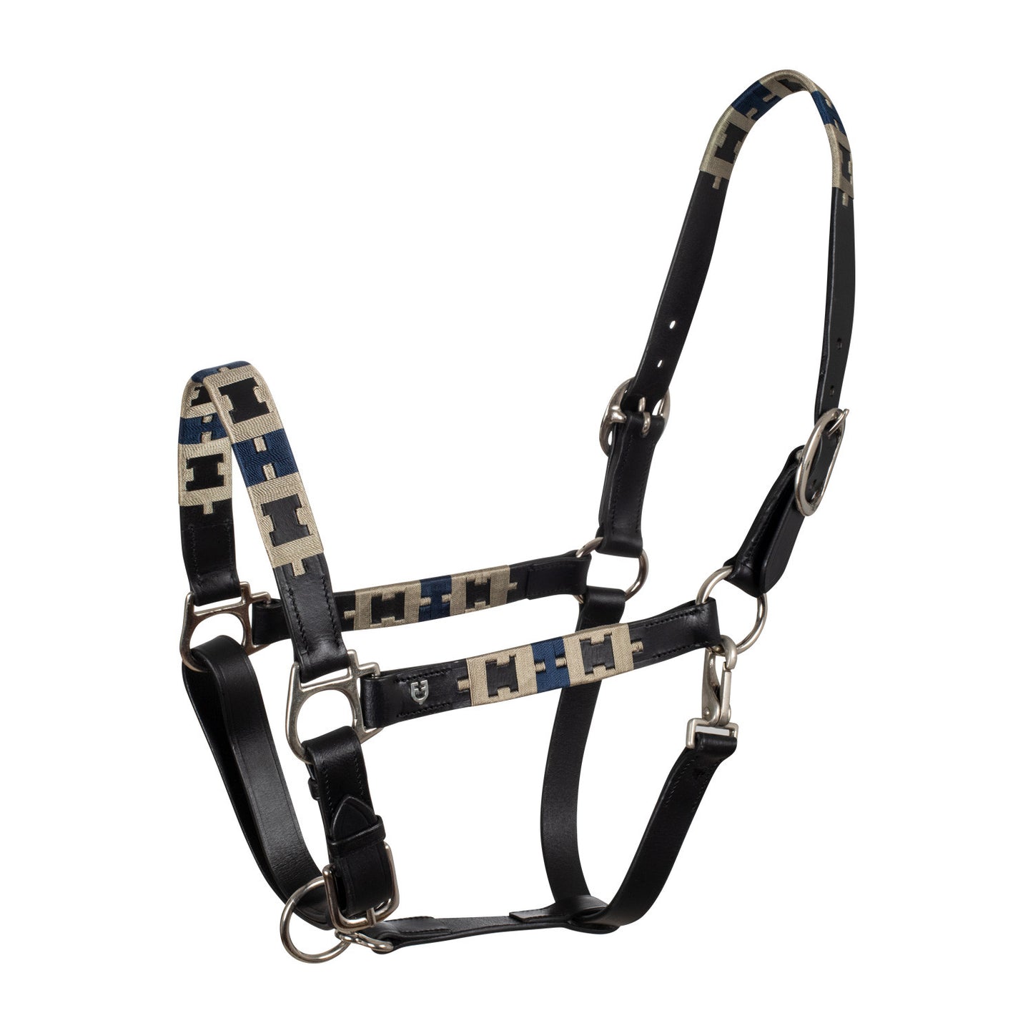 Cabezada de cuero con motivo geométrico Equestro