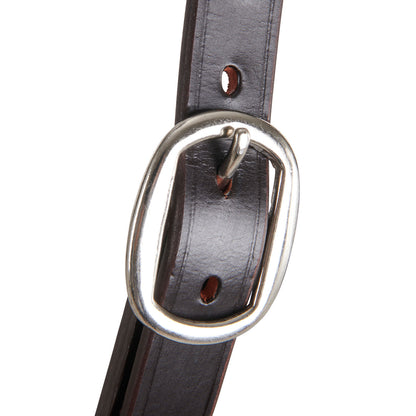 Cabezada de cuero con motivo geométrico Equestro - Marrón oscuro