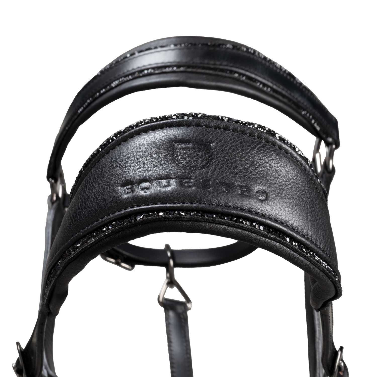 Diamond cabestro anatómico de cuero Equestro - Negro