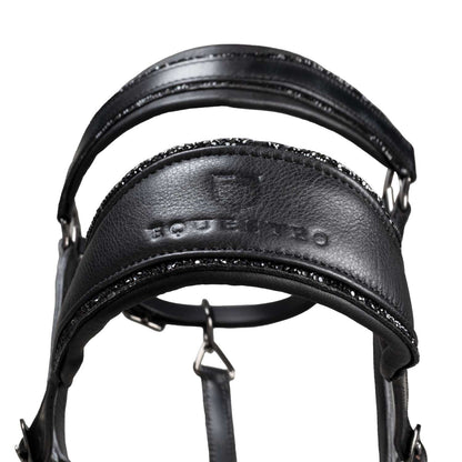 Diamond cabestro anatómico de cuero Equestro - Negro