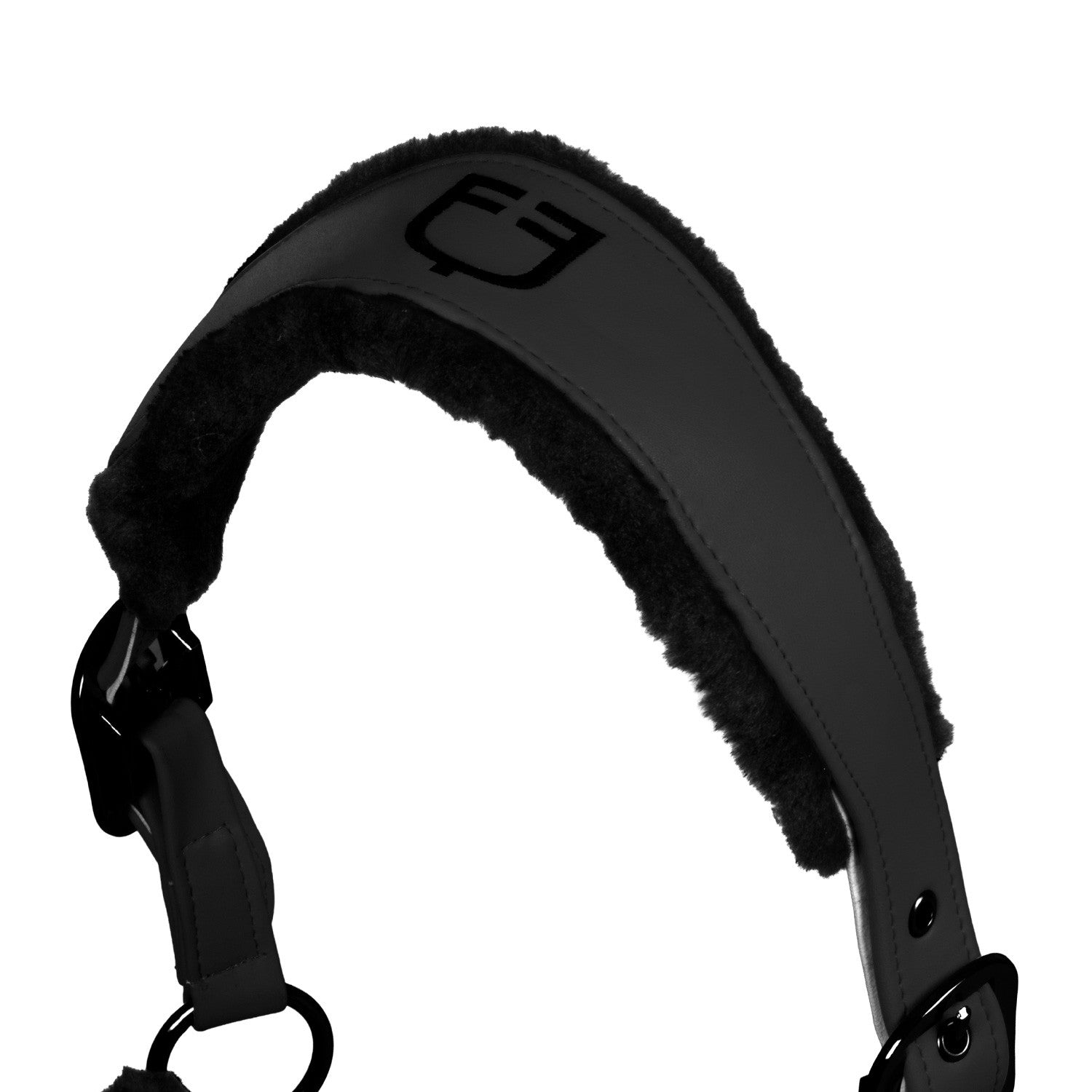 Cabezada de polipropileno con acolchado de borreguillo sintético Equestro - Negro