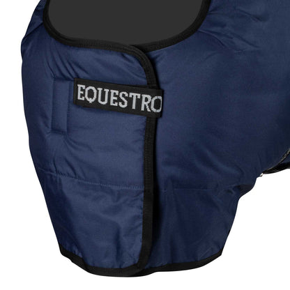 Manta de box antidesgarro con logo Equestro - Azul marino