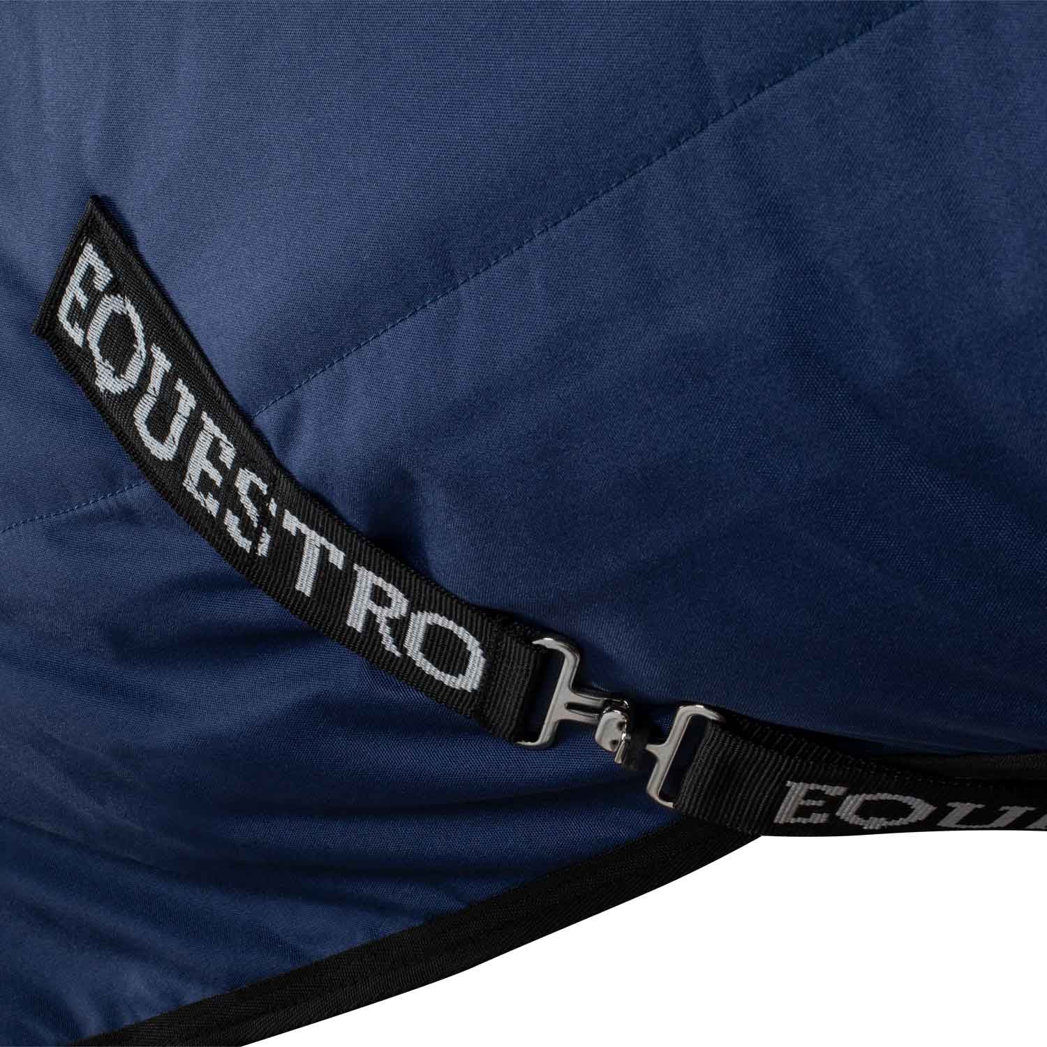 Manta de box antidesgarro con logo Equestro - Azul marino