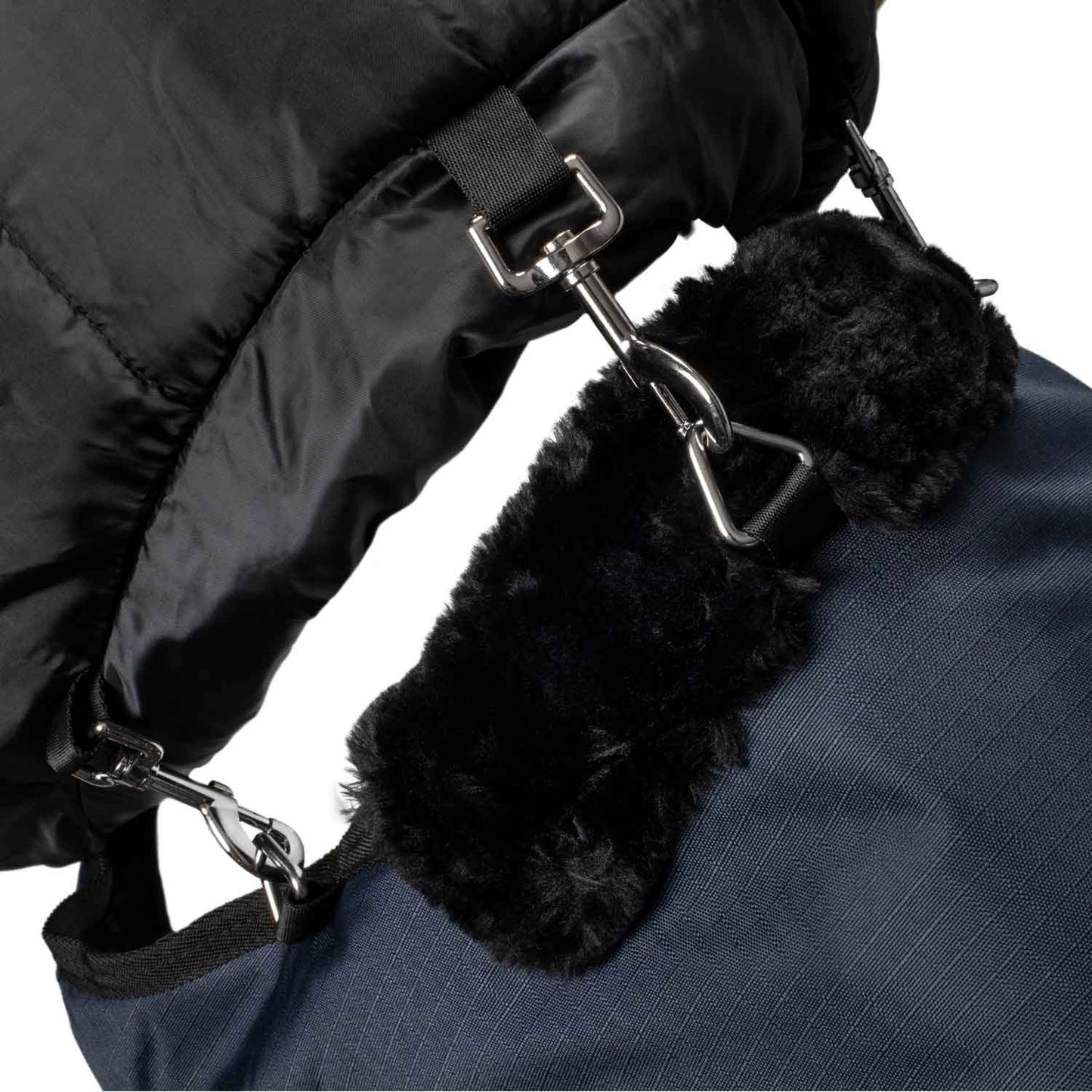 Capucha de paddock de tela antidesgarro Equestro - Azul marino