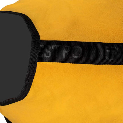 Manta bicolor de forro polar anti-pilling Equestro - Black/Yellow