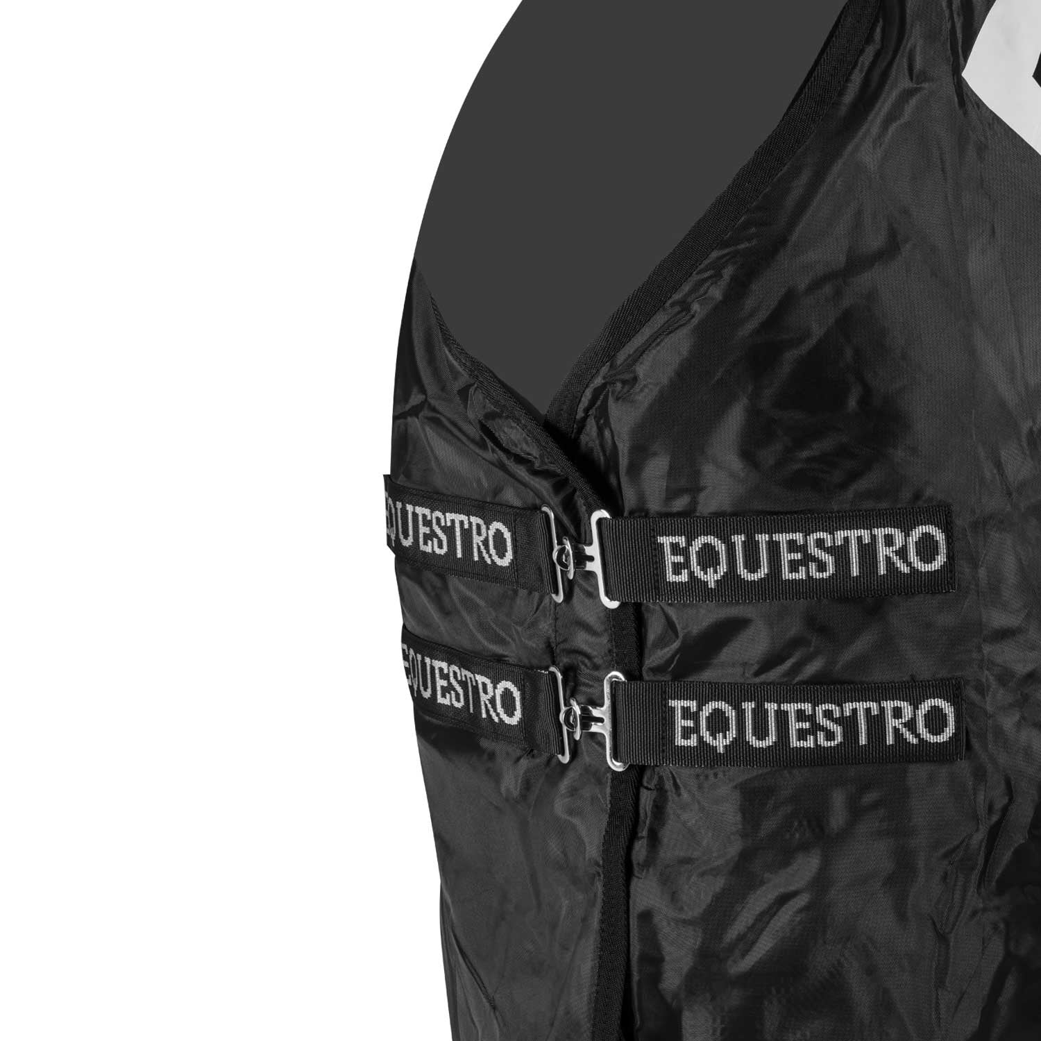 Manta de box de tejido waffle Equestro - Negro