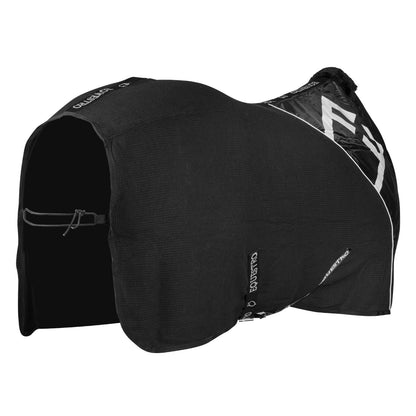 Manta de box de tejido waffle Equestro - Negro